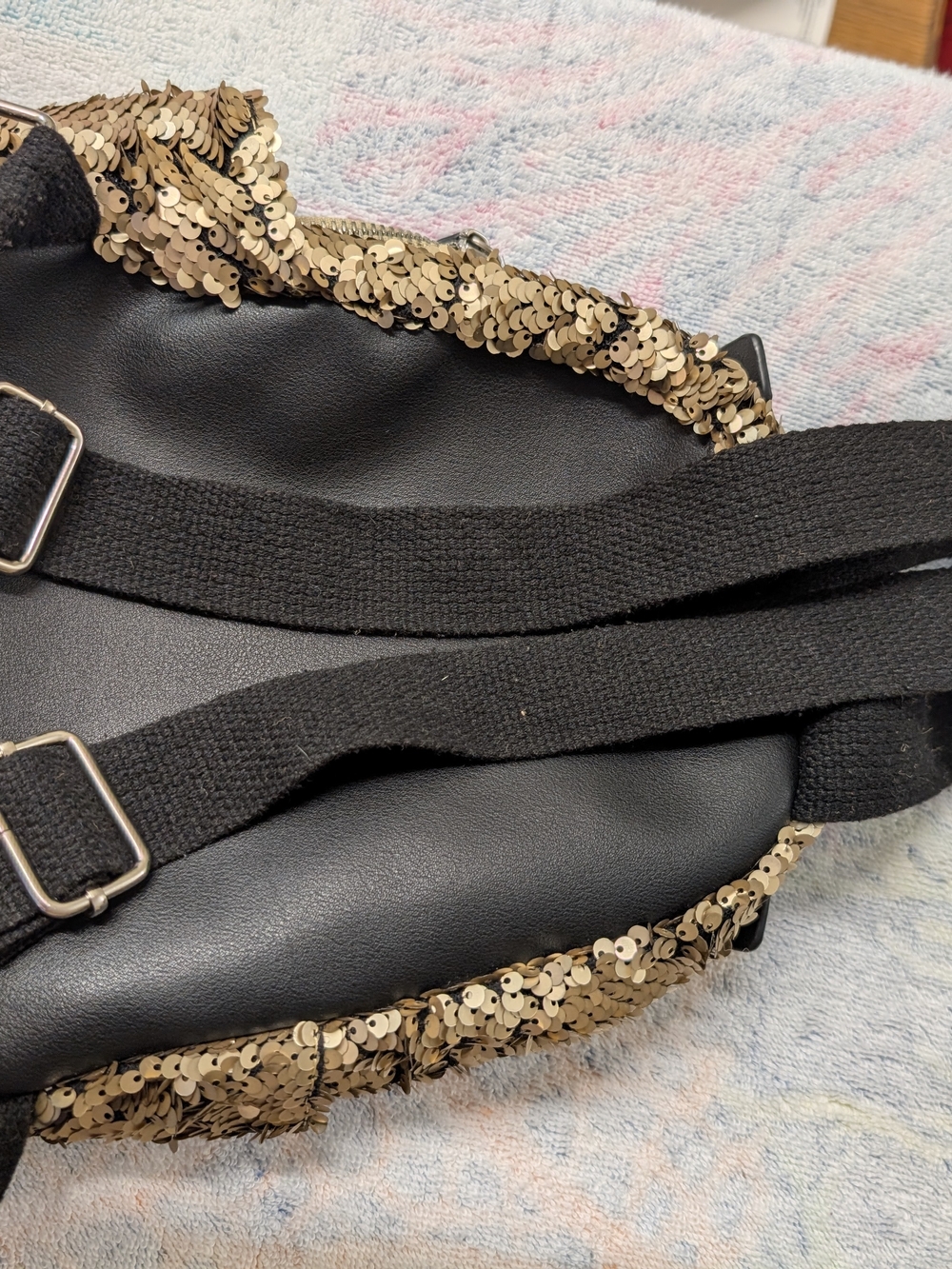 Sequin Mini Backpack - Gold - Picture 2 of 13